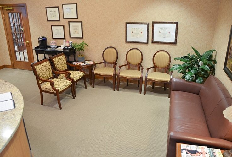 Waiting area view of chairs