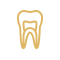 Animated tooth with layers icon