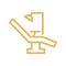 Animated dental exam chair icon