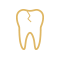 Animated tooth with crack icon